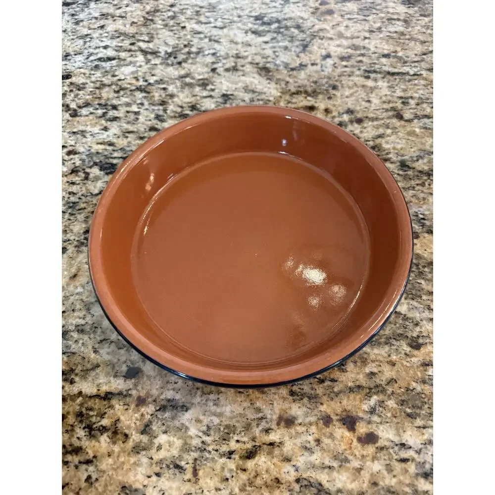 Gorgeous Crate & Barrel Terra-Cotta Pottery Covered Casserole Dish New*